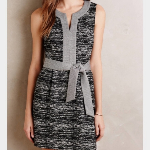 Anthropologie Dresses & Skirts - Anthropologie TABITHA Black Gray Sleeveless Dress Size 2